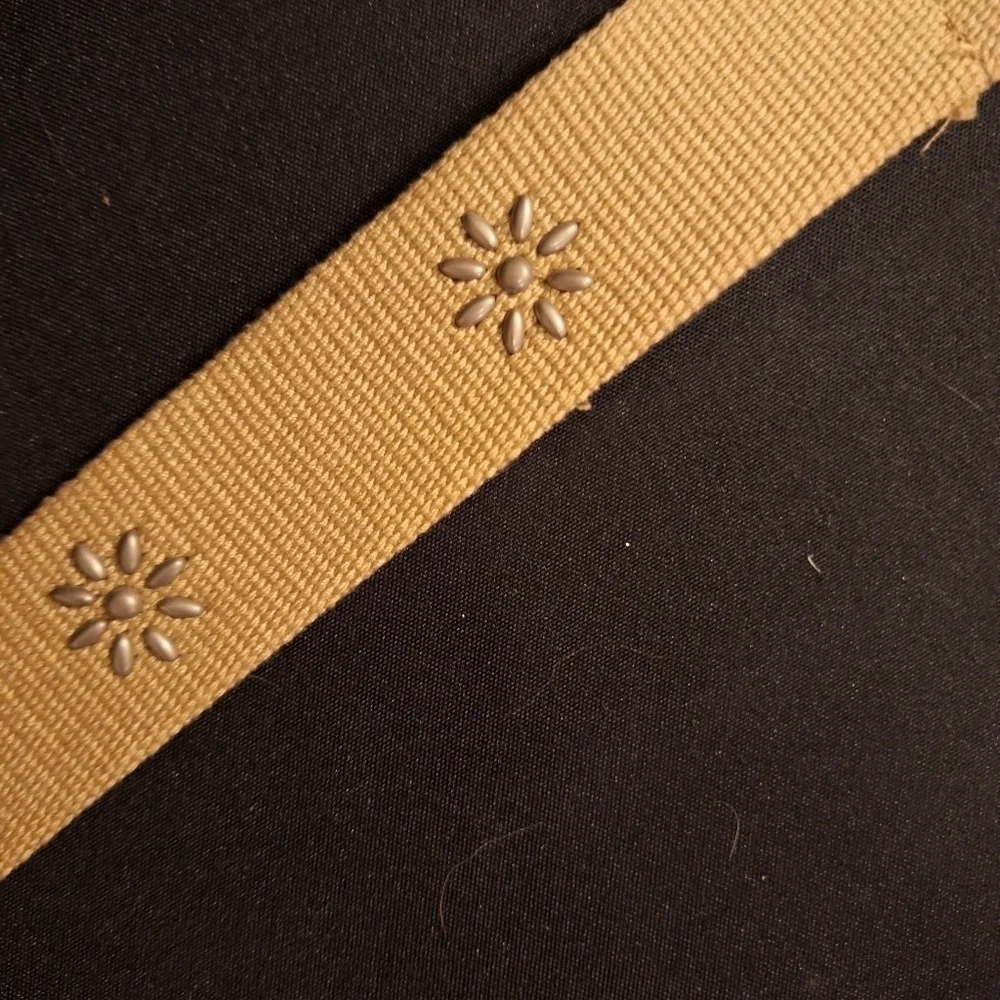 Aeropostale Brown Belt Flower Accents Medium NWT